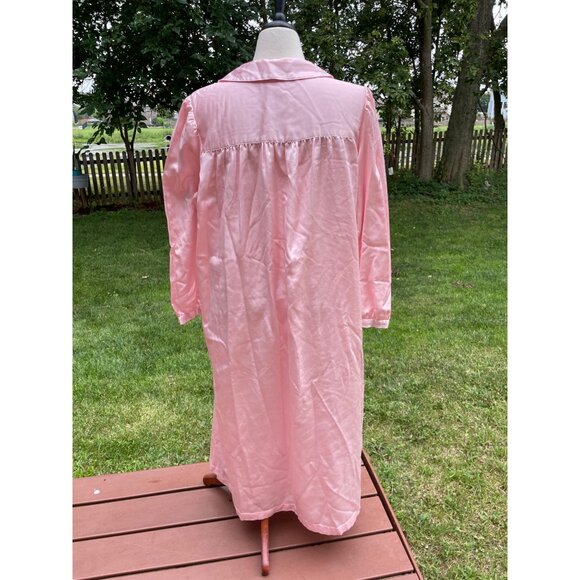 Amanda Stewart Intimates Pink Nightgown Size L Women Polyester & Cotton Vintage - Picture 7 of 8